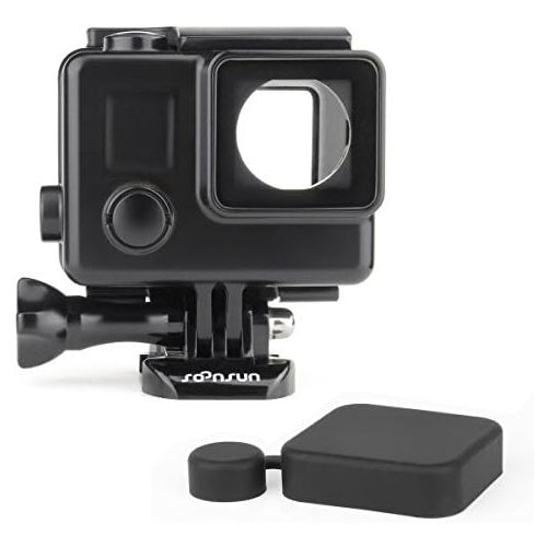  SOONSUN Blackout Standard Housing Case with LCD Touch Backdoor for GoPro Hero 4 3+ 3 Black Silver Action Camera