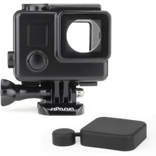  SOONSUN Blackout Standard Housing Case with LCD Touch Backdoor for GoPro Hero 4 3+ 3 Black Silver Action Camera