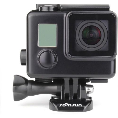  SOONSUN Blackout Standard Housing Case with LCD Touch Backdoor for GoPro Hero 4 3+ 3 Black Silver Action Camera