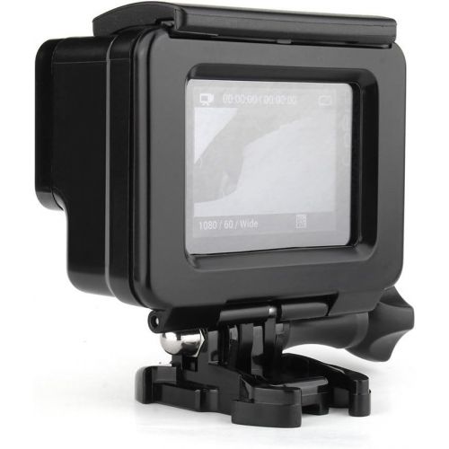  SOONSUN Blackout Standard Housing Case with LCD Touch Backdoor for GoPro Hero 4 3+ 3 Black Silver Action Camera