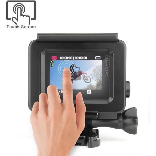  SOONSUN Blackout Standard Housing Case with LCD Touch Backdoor for GoPro Hero 4 3+ 3 Black Silver Action Camera