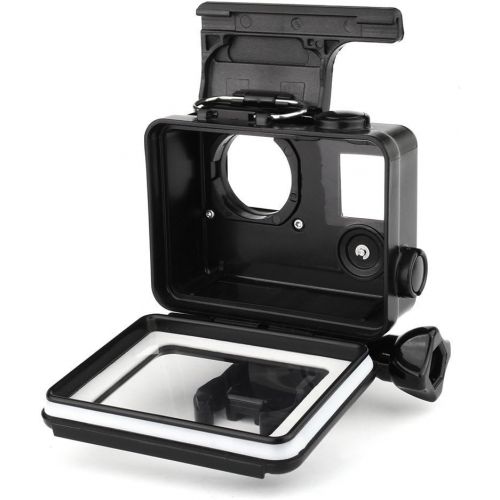  SOONSUN Blackout Standard Housing Case with LCD Touch Backdoor for GoPro Hero 4 3+ 3 Black Silver Action Camera