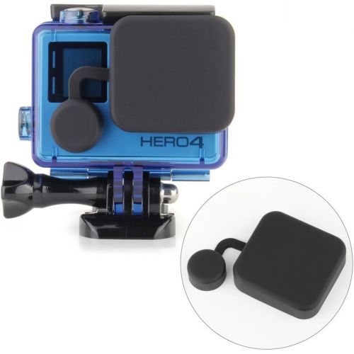  SOONSUN Protective Waterproof Dive Housing Case for GoPro Hero 4 Black, Hero 4 Silver, Hero 3+, Hero 3 Camera - Underwater 40 Meters (131 Feet) - Transparent Blue