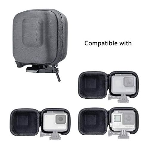  SOONSUN Mini Hard Carrying Case for GoPro Hero 5 6 7 Black, Portable Semi-Rigid Shell Travel Storage Case Bag for GoPro Hero 5 6 7 Black Cameras