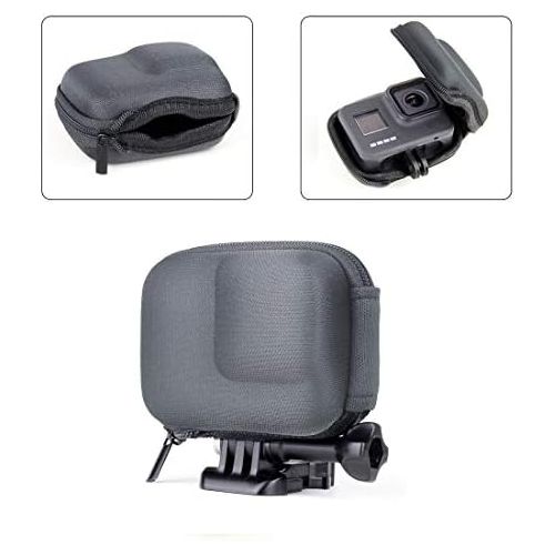  SOONSUN Portable Mini Hard Carrying Case for GoPro Hero 8 Black, Semi-Rigid Shell Protective Carrying Case Travel Storage Bag for GoPro Hero 8 Black Camera