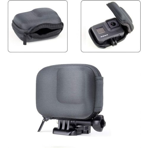  SOONSUN Portable Mini Hard Carrying Case for GoPro Hero 8 Black, Semi-Rigid Shell Protective Carrying Case Travel Storage Bag for GoPro Hero 8 Black Camera