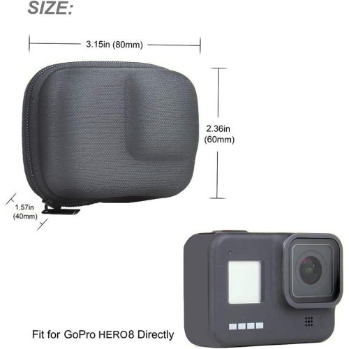  SOONSUN Portable Mini Hard Carrying Case for GoPro Hero 8 Black, Semi-Rigid Shell Protective Carrying Case Travel Storage Bag for GoPro Hero 8 Black Camera