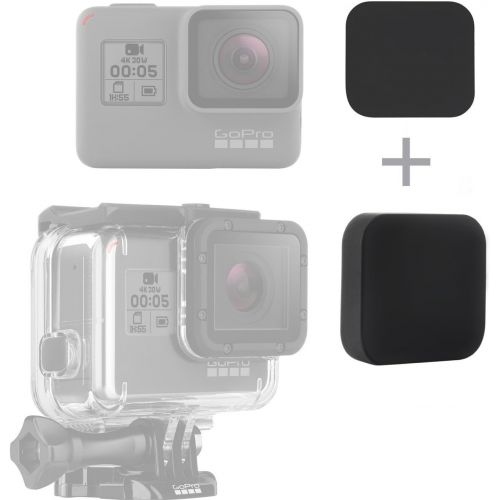  SOONSUN Silicone Lens Cap Cover Kit for GoPro Hero 5 6 7 Black Hero(2018) Camera and Housing Case ( Included 2 x Lens Caps for Hero5 6 7 Black Camera and Housing )