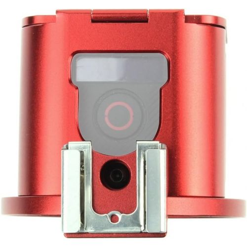  SOONSUN Aluminum Skeleton Case Frame Housing for GoPro Hero5 Session Hero 4 Session Metal Thick Solid Protective Cage Shell with Lens Cap and Mount Screw Wrench - Red