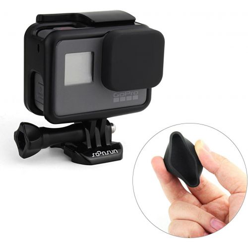  SOONSUN Frame Mount Housing Case with Lens Cover for GoPro Hero 5 6 7 Hero(2018) Hero5 Hero6 Hero7 Black, Hero7 White, Hero7 Silver Camera - Strong Structure and All Slots Fully Ac