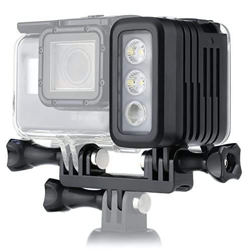  SOONSUN Diving Light High Power Rechargeable Dimmable Waterproof LED Video Light Fill Night Light for GoPro Max Hero 9/8/7/5/6/5/4/3+/3/2 Fusion Session SJCAM AKASO Yi DJI OSMO Act