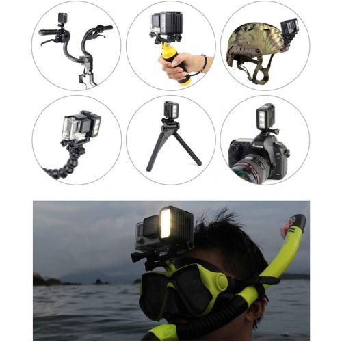  SOONSUN Diving Light High Power Rechargeable Dimmable Waterproof LED Video Light Fill Night Light for GoPro Max Hero 9/8/7/5/6/5/4/3+/3/2 Fusion Session SJCAM AKASO Yi DJI OSMO Act