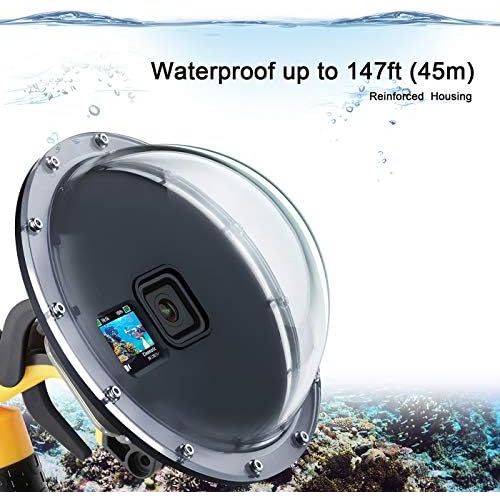  SOONSUN Dome Port for GoPro Hero 10 Hero 9 Black, 6 Inch Snorkeling Underwater Diving Dome Port Lens with Waterproof Housing Case Trigger Floating Bobber Handle for GoPro HERO10 HE