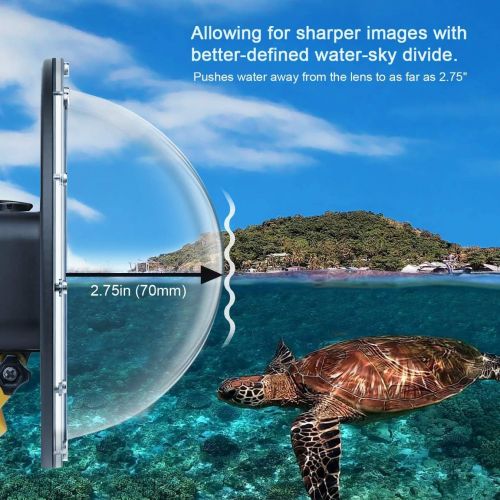  SOONSUN Dome Port for GoPro Hero 10 Hero 9 Black, 6 Inch Snorkeling Underwater Diving Dome Port Lens with Waterproof Housing Case Trigger Floating Bobber Handle for GoPro HERO10 HE