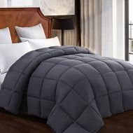 [아마존핫딜][아마존 핫딜] SOPAT King Comforter Soft Warm Goose Down Alternative Duvet Insert 2100 Quilt with Corner Tab for All Season,Prima Microfiber Filled,Reversible Hotel Collection,Grey,90 X 102 inch