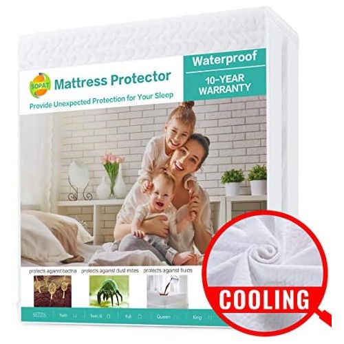  [아마존 핫딜] SOPAT Queen Mattress Protector 100% Waterproof Mattress Pad Cover,3D Air Fabric,Breathable Smooth Soft Cover