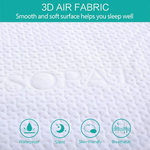  [아마존 핫딜] SOPAT Queen Mattress Protector 100% Waterproof Mattress Pad Cover,3D Air Fabric,Breathable Smooth Soft Cover