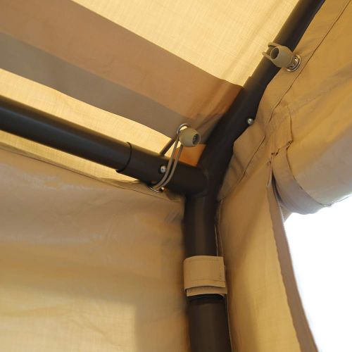  SORARA Carport 10 x 20 ft Heavy Duty Canopy Garage Car Shelter with Windows and Sidewalls, Beige