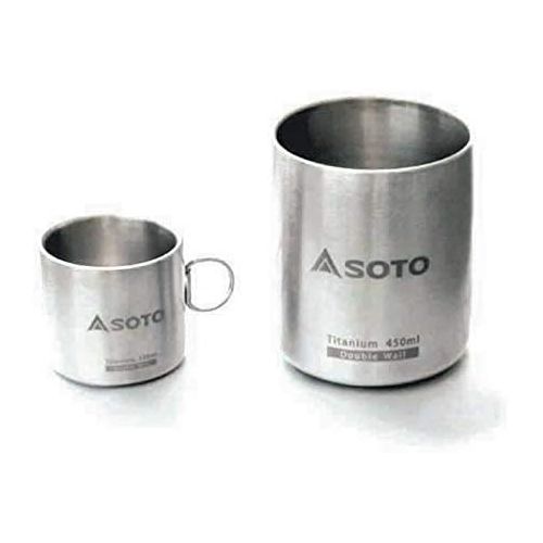  SOTO AeroMug Ultra-Light & Non-Corrosive Titanium Mug (Titanium, 450ml)