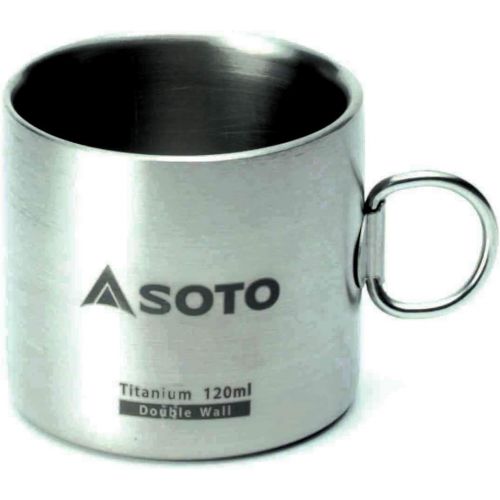  SOTO AeroMug Ultra-Light & Non-Corrosive Titanium Mug (Titanium, 450ml)