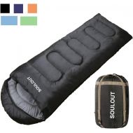 SOULOUT Sleeping Bag - 4 Seasons Warm Cold Weather Lightweight, Portable, Waterproof Sleeping Bag with Compression Sack for Adults & Kids - Indoor & Outdoor: Camping, Backpacking