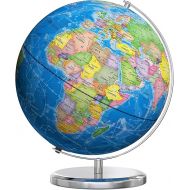 SOUNDANCE 13 Inch World Globe with Stable Heavy Metal Base, Educational Globe for Kids Learning, Large Globe Lamp with Colorful HD World Map Details, Constellation