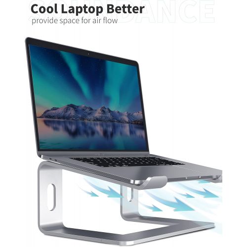  [아마존베스트]Soundance Laptop Stand, Aluminum Computer Riser, Ergonomic Laptops Elevator for Desk, Metal Holder Compatible with 10 to 15.6 Inches Notebook Computer, Silver