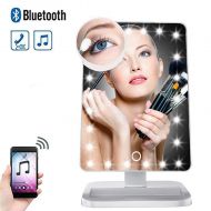 SOUNDLOGIC LED Light-Up Makeup Mirror Vanity w/Wireless Bluetooth Speaker, Magnifying Cosmetic Beauty...
