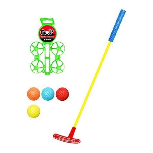  [아마존베스트]SOWOFA Classical Outdoor Sport Toy 23 Golf Kits Accessory Play Set Toys w/ 1 Golf Putt Club , 4 Balls (Color May Vary