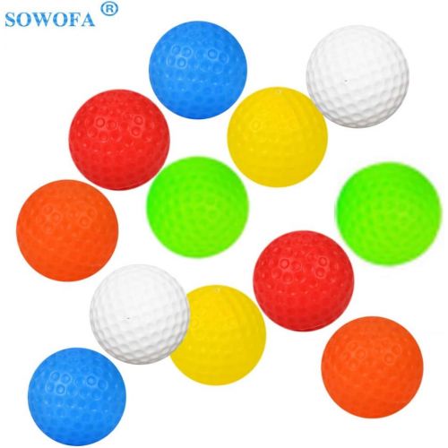  [아마존베스트]SOWOFA Golf Balls Kits Accessory Game Toy Balls Indoor Outdoor Practice Balls for Kids Children Golfer Toddler of PP 10 Packs (Colors)