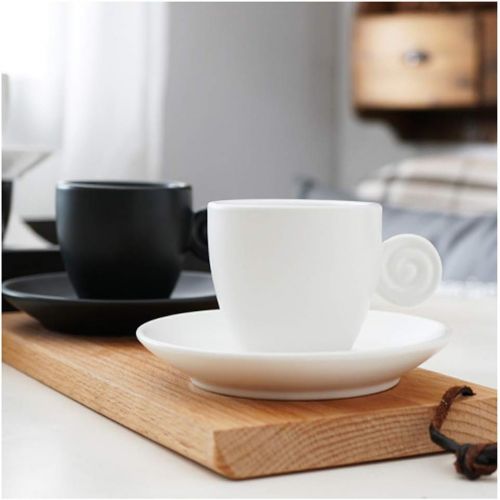  Brand: SOWOFA Espresso Coffee Cups Saucers Set Matte Ceramic Fancy Coffee 90 ml (3.2 oz) Tea Cups