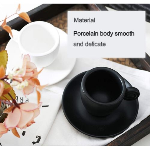  Brand: SOWOFA Espresso Coffee Cups Saucers Set Matte Ceramic Fancy Coffee 90 ml (3.2 oz) Tea Cups