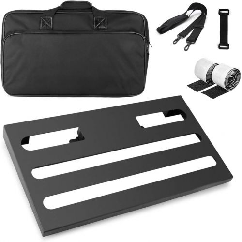  SOYAN Large Guitar Pedal Board 22” x 12.5” with Soft Case, Mounting Tapes Included (L-22)