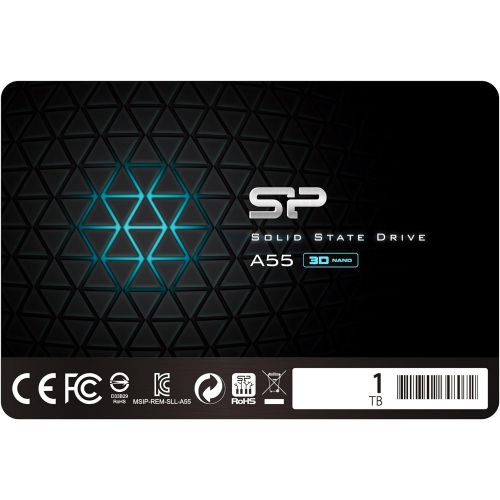  [아마존베스트]SP Silicon Power Silicon Power 1TB SSD 3D NAND A55 SLC Cache Performance Boost SATA III 2.5 7mm (0.28) Internal Solid State Drive (SP001TBSS3A55S25)