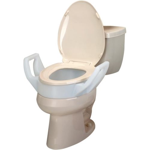  Maddak Inc. Maddak Elevated 3 12 Inch Toilet Seat with Arms, Elongated (725753311)