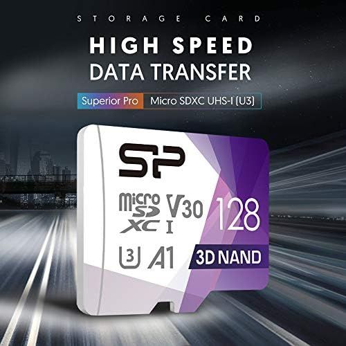  SP Silicon Power Silicon Power 128GB Micro SD Card U3 SDXC microsdxc High Speed MicroSD Memory Card with Adapter