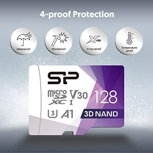  SP Silicon Power Silicon Power 128GB Micro SD Card U3 SDXC microsdxc High Speed MicroSD Memory Card with Adapter