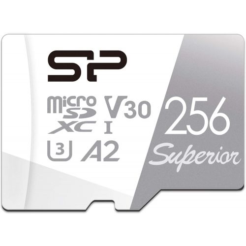 SP Silicon Power Silicon Power 256GB Superior Micro SDXC UHS-I (U3), V30 4K A2, Compatible with GoPro Hero 9 High Speed MicroSD Card with Adapter
