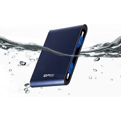  SP Silicon Power Silicon Power 1TB Rugged Portable External Hard Drive Armor A80, Waterproof USB 3.0 for PC, Mac, Xbox and PS4, Blue