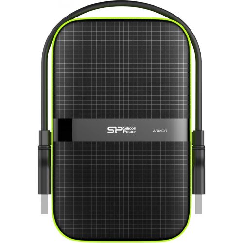  SP Silicon Power Silicon Power 2TB Rugged Portable External Hard Drive Armor A60, Shockproof USB 3.0 for PC, Mac, Xbox and PS4, Black