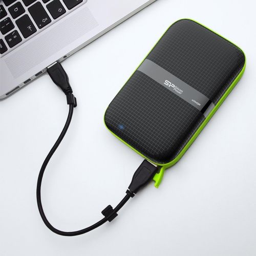  SP Silicon Power Silicon Power 2TB Rugged Portable External Hard Drive Armor A60, Shockproof USB 3.0 for PC, Mac, Xbox and PS4, Black