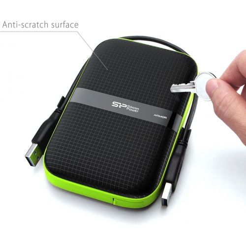  [아마존베스트]SP Silicon Power Silicon Power 2TB Rugged Portable External Hard Drive Armor A60, Shockproof USB 3.0 for PC, Mac, Xbox and PS4, Black