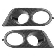 SP-Auto Carbon Fiber Front Lower Double Hole Fog Light Cover Grille Grill For BMW E46 M3 2001-2006