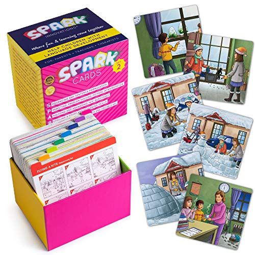  SPARK INNOVATIONS Spark Cards Sequence Cards for Storytelling and Picture Interpretation Speech Therapy Game, Special Education Materials, Sentence Building, Problem Solving, Improve Language Skills