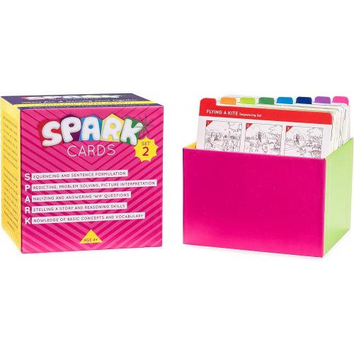  SPARK INNOVATIONS Spark Cards Sequence Cards for Storytelling and Picture Interpretation Speech Therapy Game, Special Education Materials, Sentence Building, Problem Solving, Improve Language Skills