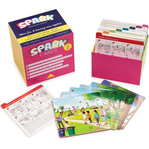  SPARK INNOVATIONS Spark Cards Sequence Cards for Storytelling and Picture Interpretation Speech Therapy Game, Special Education Materials, Sentence Building, Problem Solving, Improve Language Skills