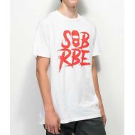 SPECIAL DELIVERY LA LLC SOB x RBE Ski Mask White & Red T-Shirt