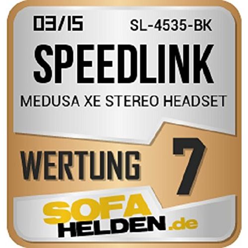  [아마존베스트]Speedlink Medusa Street XE Stereo Headset Cable Microphone Audio Jack Smartphone PS4Black