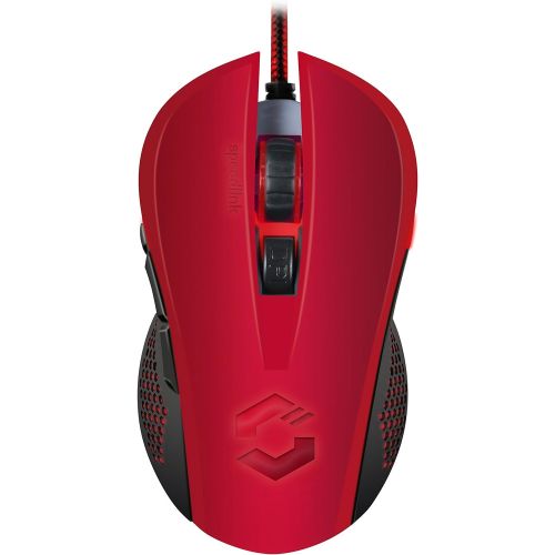  [아마존베스트]Speedlink Professional 5Buttons Gaming Mouse Mice For PC Computer, Torn USB, black/red