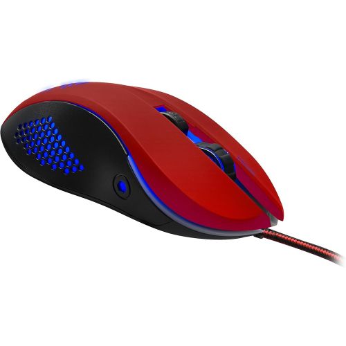  [아마존베스트]Speedlink Professional 5Buttons Gaming Mouse Mice For PC Computer, Torn USB, black/red